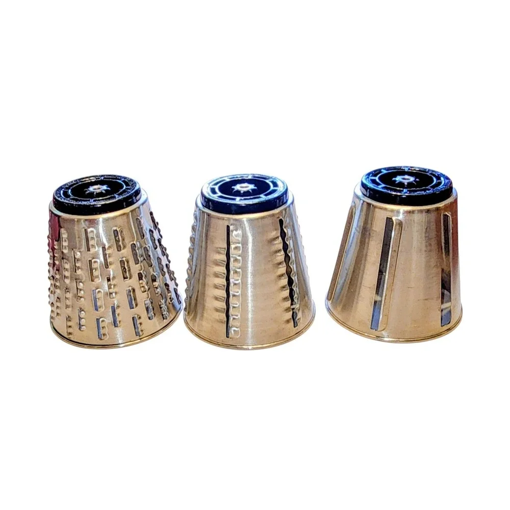 🔥Pampered Chef (3) Rotary Food Processor Shredder Slicer Grater Cones 🔥‎